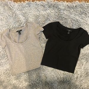 Black and Grey Crop tops